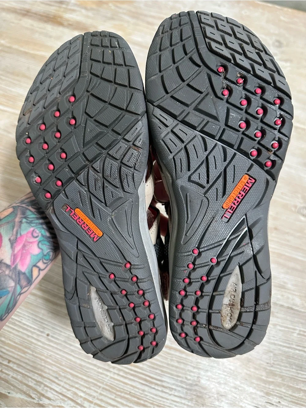Merrell Azura Wrap Wild Dove Mary Jane Trail Shoe Athletic Sandals Sz 7 Gorpcore